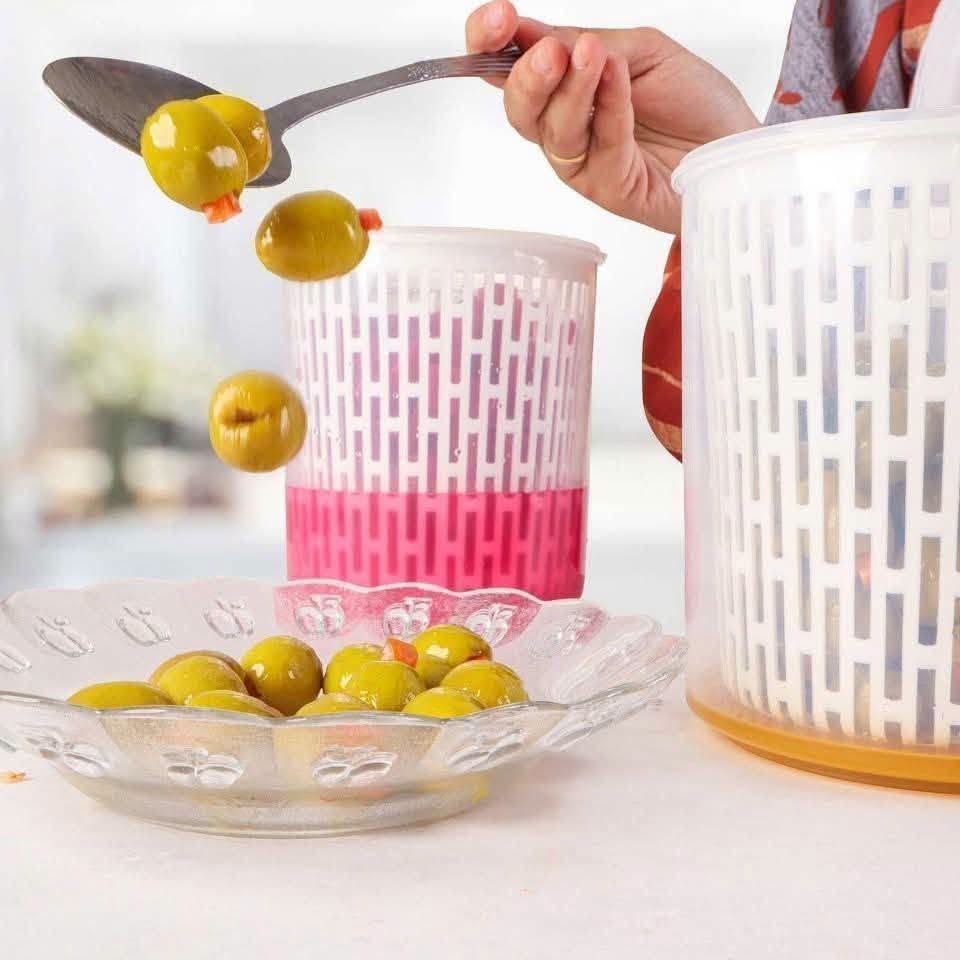 Lo2ta No. 17 : Valencia Storage Container - Food Strainer & Pickle Container 2.2L
